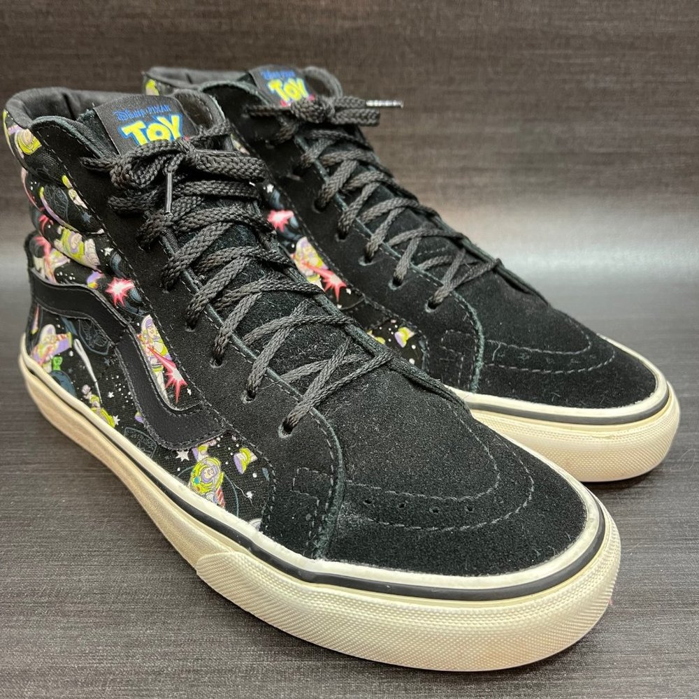 VANS x Toy Story Buzz Lightyear Sk8-Hi Disney Canvas Suede Women’s Size 7 Shoes - Picture 2 of 12